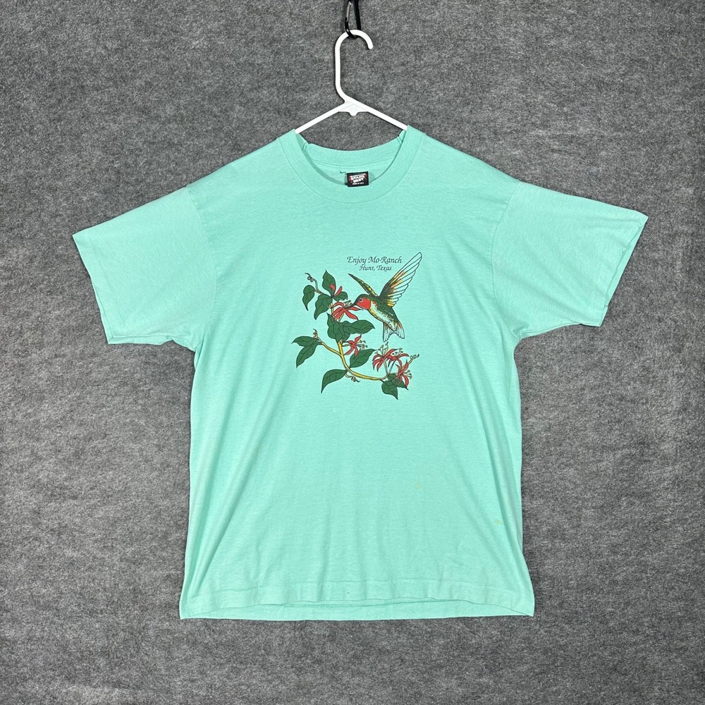 Screen Stars Best Vintage Single Stitch Mens XL Hummingbird T Shirt